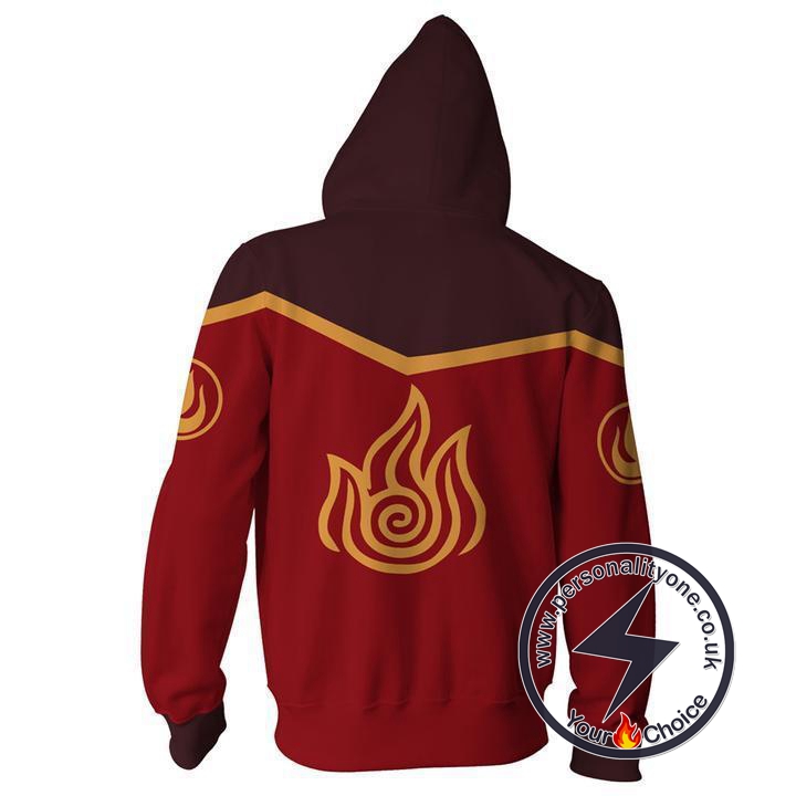 Avatar The Last Airbender Fire Nation Zip Up Hoodie Jacket